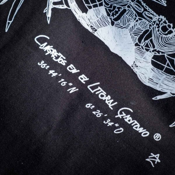 Camiseta Manga Corta Unisex Serigrafía Blanca o Negra Cangrejo - Imagen 4