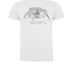 Camiseta Manga Corta Unisex Serigrafía Blanca o Negra Cangreja