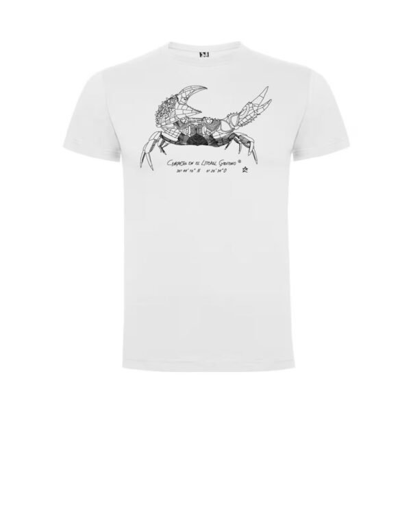 Camiseta Manga Corta Unisex Serigrafía Blanca o Negra Cangrejo