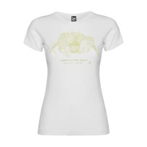 Camiseta Manga Corta Femenina  Cuello Redondo Serigrafía Oro Cangreja