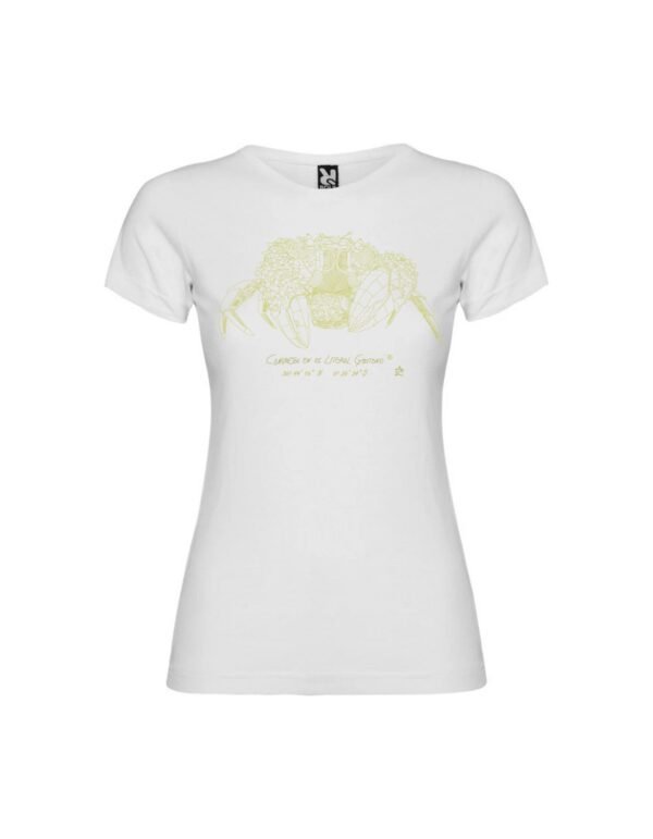 Camiseta Manga Corta Femenina  Cuello Redondo Serigrafía Oro Cangreja
