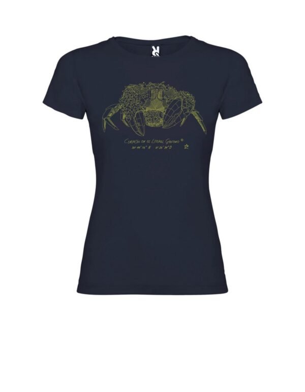Camiseta Manga Corta Femenina  Cuello Redondo Serigrafía Oro Cangreja - Imagen 2
