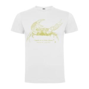 Camiseta Manga Corta Unisex Serigrafía Oro Cangrejo