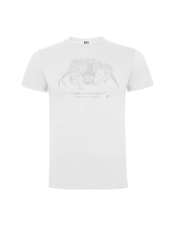 Camiseta Manga Corta Unisex Serigrafía Plata Cangreja