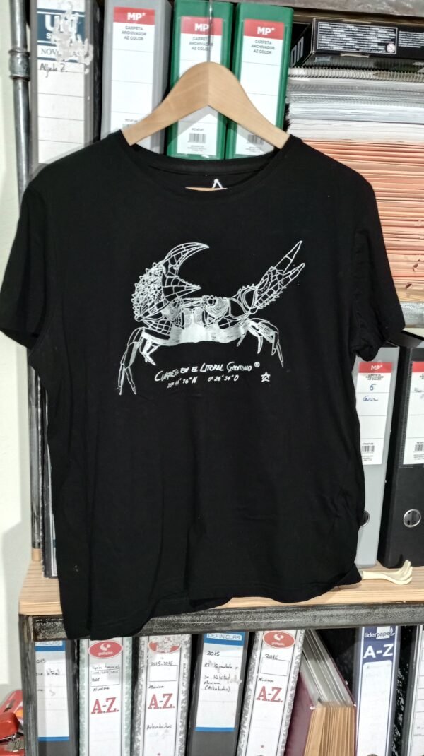 Camiseta Manga Corta Unisex Serigrafía Plata Cangrejo - Imagen 4