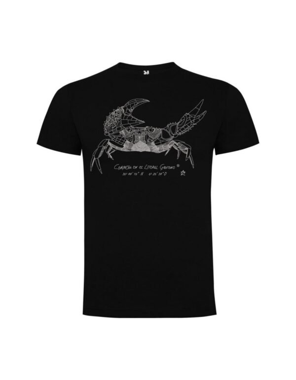 Camiseta Manga Corta Unisex Serigrafía Plata Cangrejo - Imagen 2
