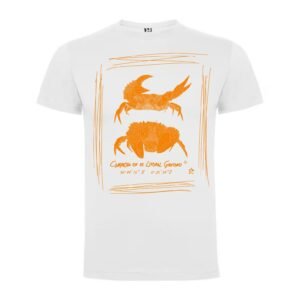 Camiseta Manga Corta Unisex Impresión Digital Color Óxido Pareja de Cangrejos