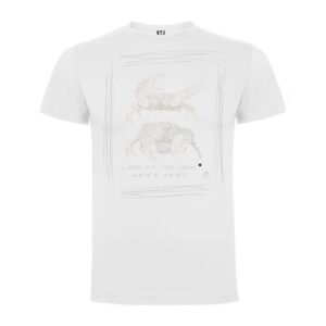Camiseta Manga Corta Unisex Serigrafía Plata Pareja de Cangrejos