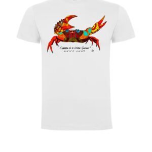Camiseta Manga Corta Unisex Impresión Digital Colores Cangrejo