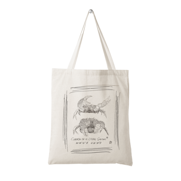 Tote Bag Beige | Pareja cangrejos - Imagen 2