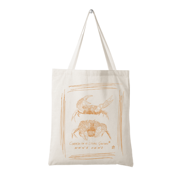 Tote Bag Beige | Pareja cangrejos - Imagen 5