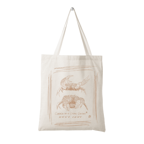 Tote Bag Beige | Pareja cangrejos - Imagen 6