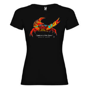 Camiseta Manga Corta Femenina | Cuello redondo | Cangrejo de colores