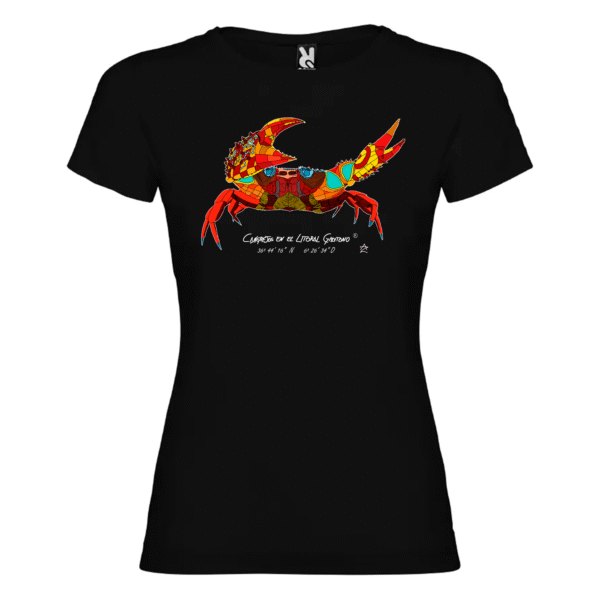 Camiseta Manga Corta Femenina | Cuello redondo | Cangrejo de colores - Imagen 2