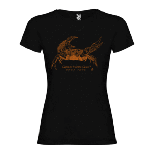 Camiseta Manga Corta Femenina | Cuello Redondo | Cangrejo color óxido