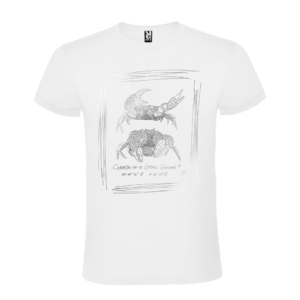 Camiseta Manga Corta Unisex | Pareja de Cangrejos plata