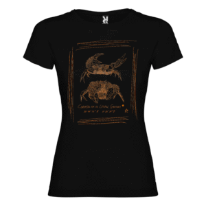 Camiseta manga corta femenina | Cuello redondo | Pareja de cangrejos óxido
