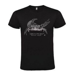 Camiseta manga corta infantil | Cangrejo línea blanca o negra
