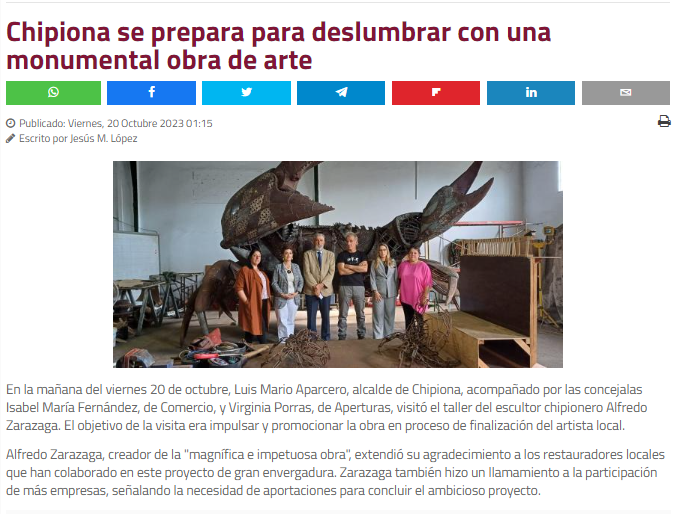 Chipiona se prepara para deslumbrar con una monumental obra de arte